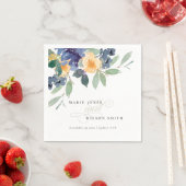 Rustikale Hochzeit mit gelbem Blau Serviette (Beispiel)