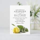 Rustikale Hochzeit mit gelbem Rosen I Einladung (Stehend Vorderseite)