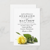 Rustikale Hochzeit mit gelbem Rosen I Einladung (Vorne/Hinten)