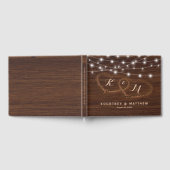 Rustikale Hochzeit mit gepflastertem Holz Gästebuch (Voll)