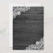 Rustikale Hochzeit mit grauem Holz und Sonnenblume Einladung (Rückseite)