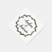 Rustikale Hochzeit mit grünem Blattwerk Serviette (Ecke)