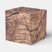 Rustikale Hochzeit mit Holz und Sonnenblumen Geschenkschachtel (Rückseite)