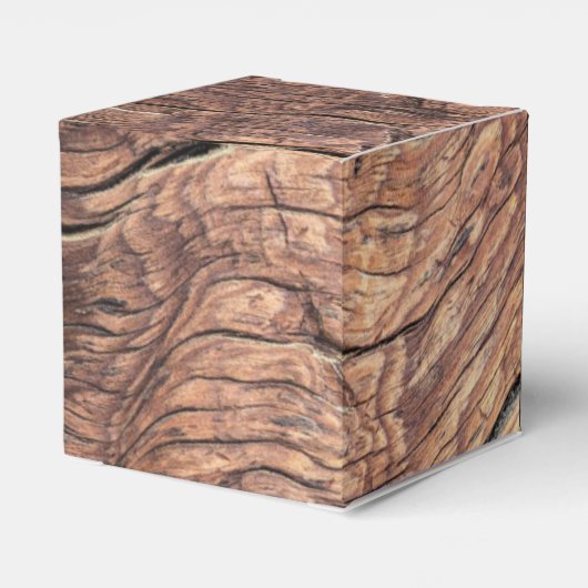 Rustikale Hochzeit mit Holz und Sonnenblumen Geschenkschachtel (Rückseite)