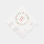 Rustikale Hochzeit mit Korallenrosa und grünem Blu Serviette (Ecke)