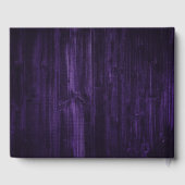 Rustikale Hochzeit mit Lila Holz Gästebuch (Rückseite)