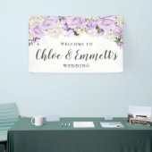 Rustikale Hochzeit mit Lila und weißer Blüte Banner (Messeveranstaltung)