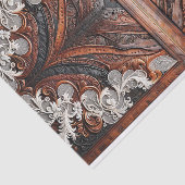 Rustikale Hochzeit mit mehrfarbigem Leder und Spit Seidenpapier (Ausschnitt)