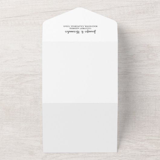 Rustikale Hochzeit mit mit Monogramm Foto All In One Einladung (Außenbereich)