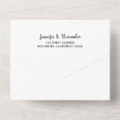 Rustikale Hochzeit mit mit Monogramm Foto All In One Einladung (Rückseite)