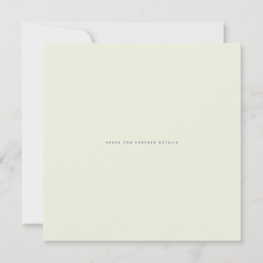 Rustikale Hochzeit mit modernen Blumen und Oliven Einladung (Rückseite)