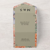 Rustikale Hochzeit mit orangefarbenem Wasser All In One Einladung (Außenbereich)