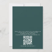 Rustikale Hochzeit mit QR-Code Wald Bäume Kiefern Einladung (Rückseite)