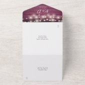 Rustikale Hochzeit mit rotem Holz All In One Einladung (Außenbereich)