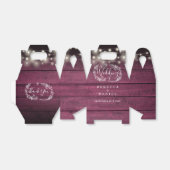 Rustikale Hochzeit mit rotem Holz Geschenkschachtel (Ungefaltet)