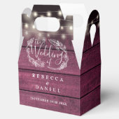 Rustikale Hochzeit mit rotem Holz Geschenkschachtel (Geöffnet)