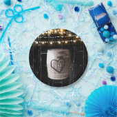 Rustikale Hochzeit mit schwarzem Holz Pappteller (Party)