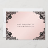 Rustikale Hochzeit mit schwarzem und blütendem Bra Save The Date (Rückseite)