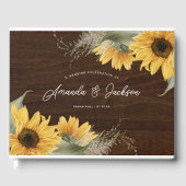 Rustikale Hochzeit mit Sonnenblumen Gästebuch (Vorderseite)