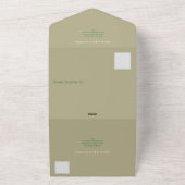 rustikale Hochzeit mit Sonnenblumen - in Mute Sage All In One Einladung (Außenbereich)