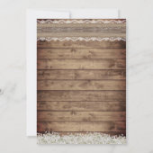 Rustikale Hochzeit mit Tee & Gipskraut Einladung (Rückseite)