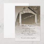 Rustikale Hochzeit mit überdachter Brücke - Save-t Save The Date (Vorne/Hinten)