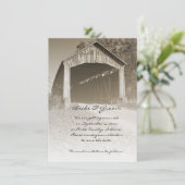 Rustikale Hochzeit mit überdachter Brücke - Save-t Save The Date (Stehend Vorderseite)