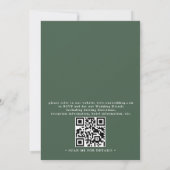 Rustikale Hochzeit mit Wasserfarben-QR-Code im Geb Einladung (Rückseite)