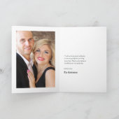 Rustikale Hochzeit mit weißer Blüte Dankeskarte (Innenseite)