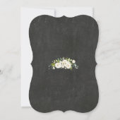 Rustikale Hochzeit mit weißer Creme Einladung (Rückseite)