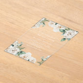 Rustikale Hochzeit mit weißer Wasserfarbe Acryleinladungen (Ablage )