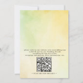Rustikale Hochzeit mit Wildblumen und QR-Code in d Einladung (Rückseite)