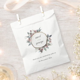 Rustikale Hochzeit mit wildem Rosa Eukalyptus Geschenktütchen