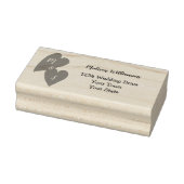 Rustikale Hochzeit | Monogram Heart Rücksendeadres Gummistempel (Stempel)