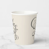 Rustikale Hochzeit mr & mrs Ivory personalisiert Pappbecher (Links)