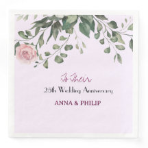 Rustikale Hochzeit Napkins blühend rosa, staubblau