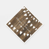 Rustikale Hochzeit oder Brautparty aus Stallholz Serviette (Ecke)