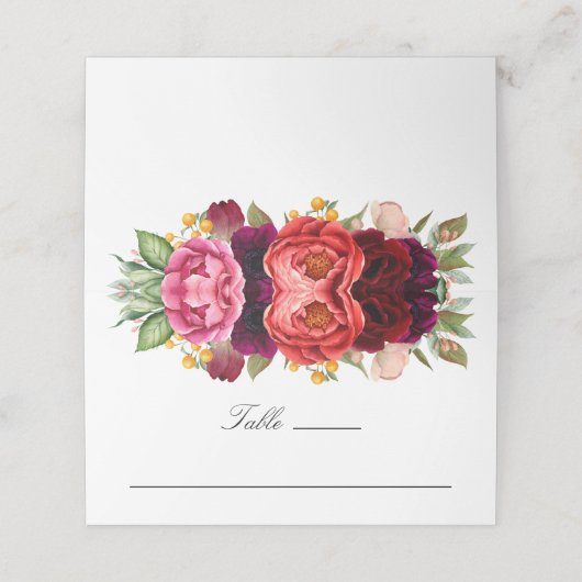 Rustikale Hochzeit oder Veranstaltung Platzkarte (Außenseite Aufgefaltet)