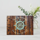 Rustikale Hochzeit oder Verlobung Einladung (Stehend Vorderseite)