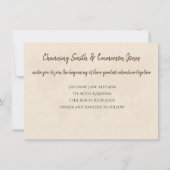 Rustikale Hochzeit oder Verlobung Einladung (Rückseite)