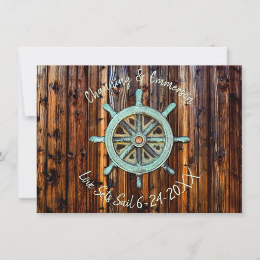 Rustikale Hochzeit oder Verlobung Einladung (Vorderseite)