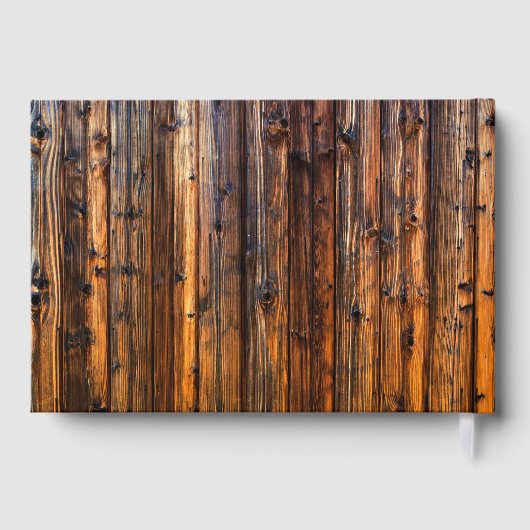 Rustikale Hochzeit oder Verlobung Gästebuch (Rückseite)