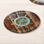Rustikale Hochzeit oder Verlobung Runder Pappuntersetzer (Angewinkelt)