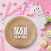 Rustikale Hochzeit Pappteller (Party)