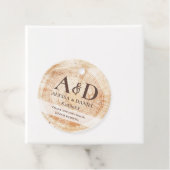 Rustikale Hochzeit - Personalisierte Monografie Geschenkanhänger (Beispiel)