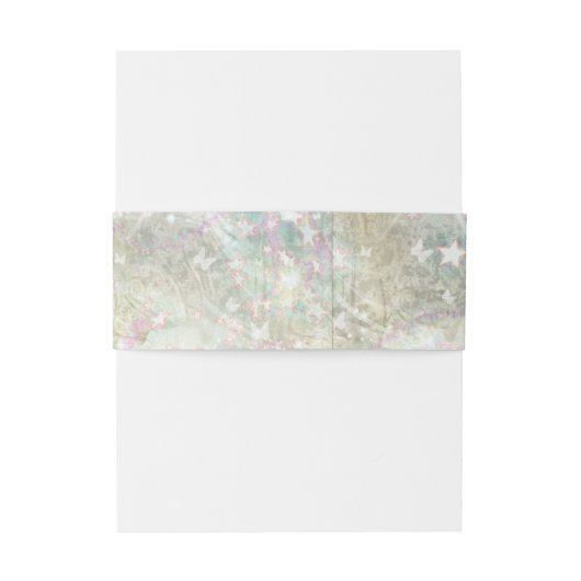 Rustikale Hochzeit Personalisierter Bauchband Einladungsbanderole (Rückseitenbeispiel)