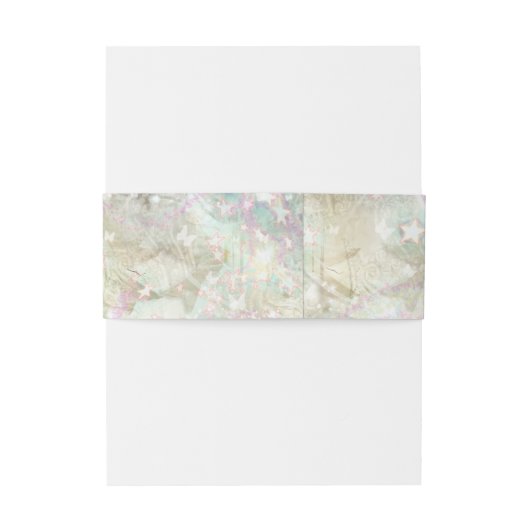 Rustikale Hochzeit Personalisierter Bauchband Einladungsbanderole (Rückseitenbeispiel)