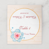 Rustikale Hochzeit Platzkarte (Außenseite Aufgefaltet)