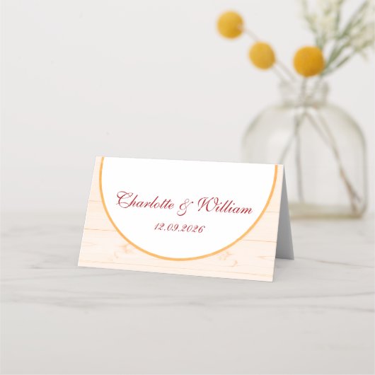 Rustikale Hochzeit Platzkarte (Rückseite)