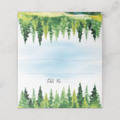 Rustikale Hochzeit Platzkarte (Außenseite Aufgefaltet)